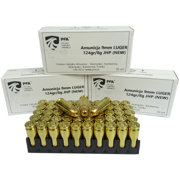 Amunicja kal. 9x19mm 8,0g JHP PFA